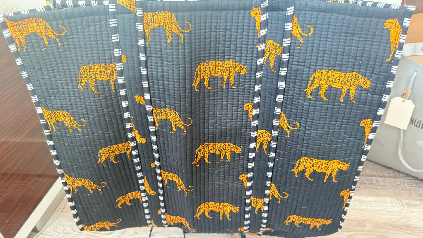 Printed Quilted Tote Bag