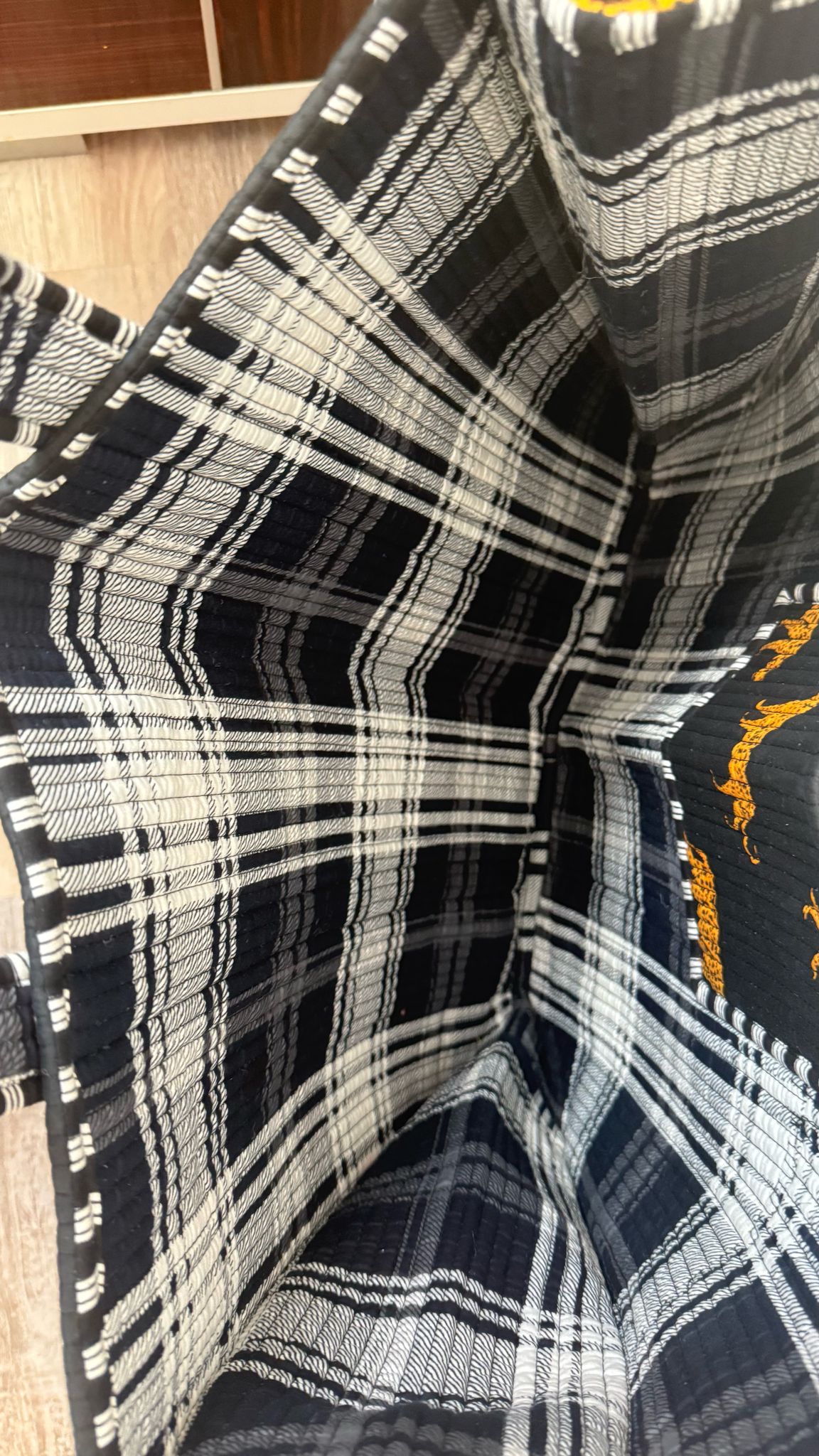 Printed Quilted Tote Bag