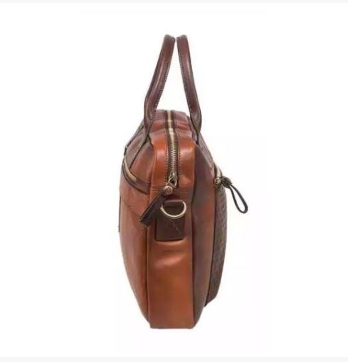 Genuine Leather Cross-Body Laptop Bag Yonas - Handmade & fair from