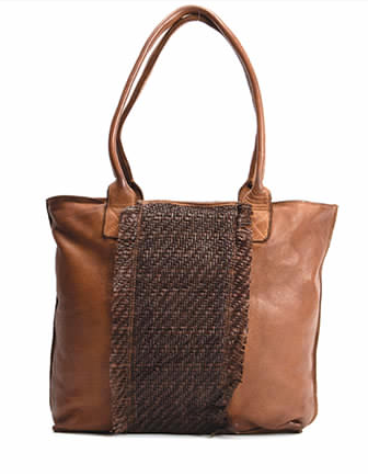 Buy KOMPANERO Genuine Leather Women's Handbag(B-10693-COGNAC) at